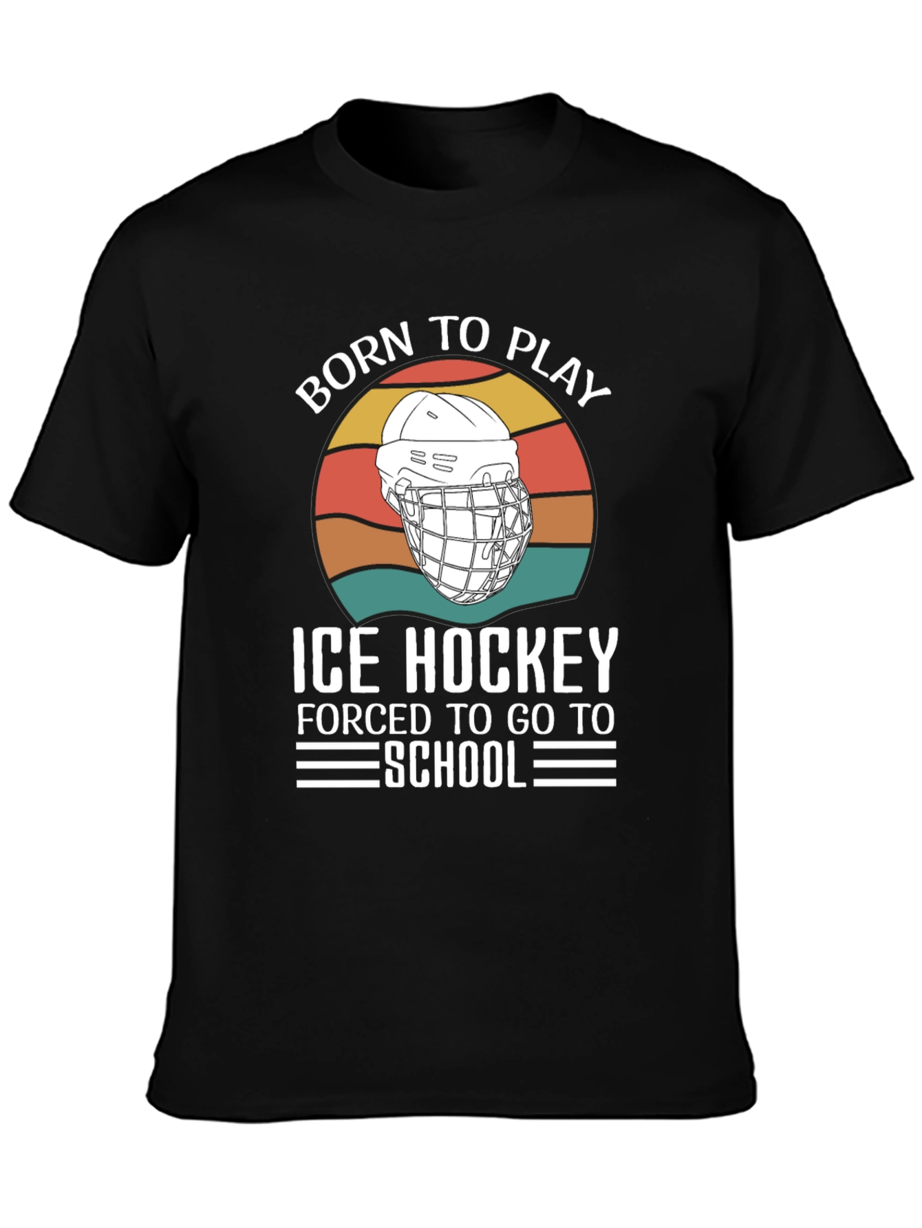 Born To Play Ice Hockey Graphic T-Shirt