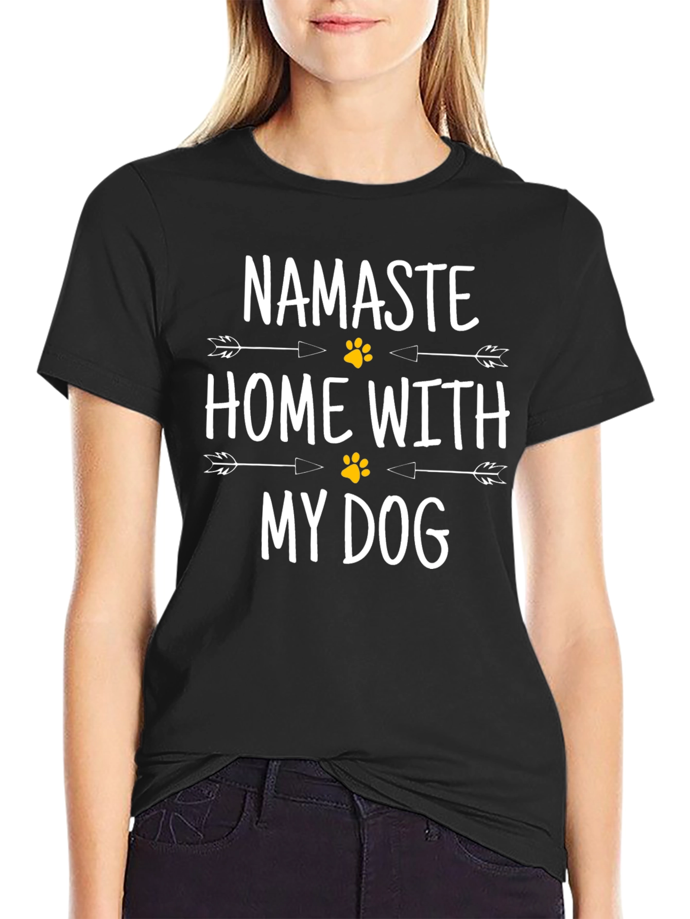 Namaste Home With My Dog T-Shirt