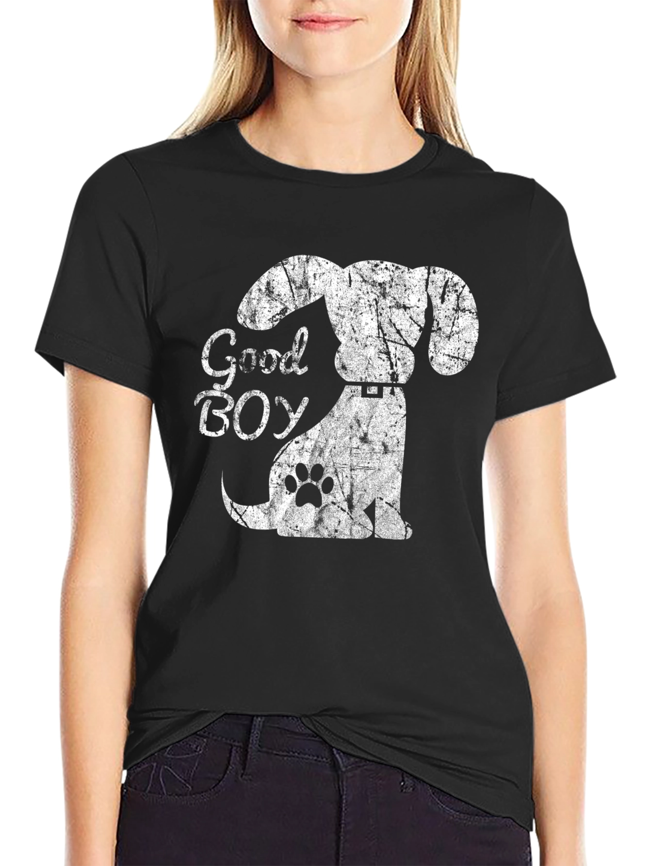 Good Boy Dog Graphic Tee - Mens Black T-Shirt