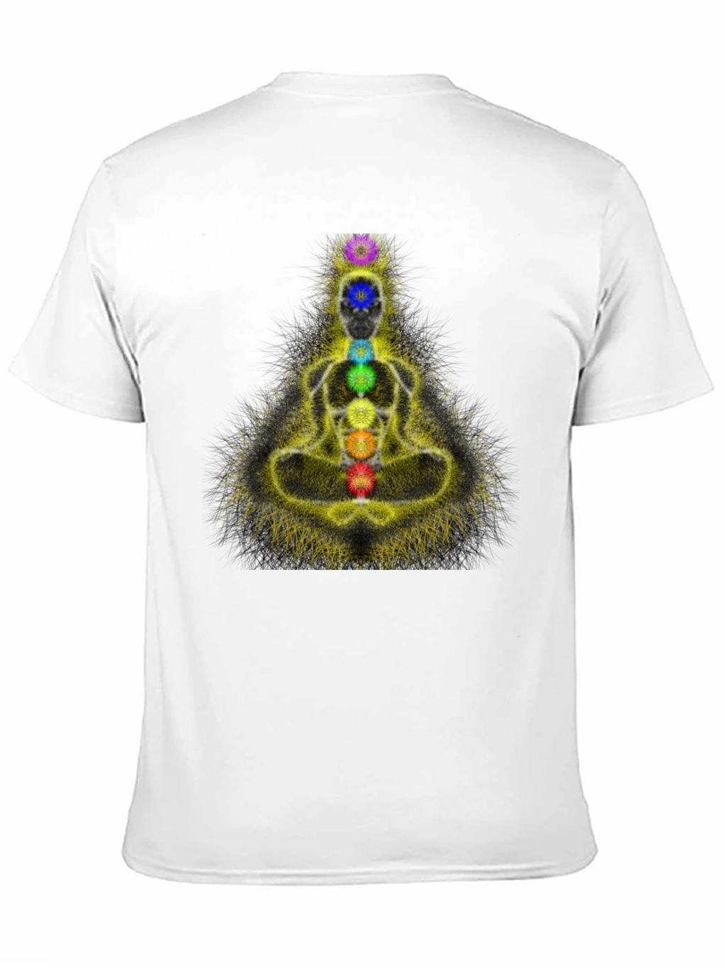 Chakra Meditation Graphic Black T-Shirt