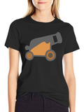 Cannon Graphic Tee - Classic Black Cotton Shirt
