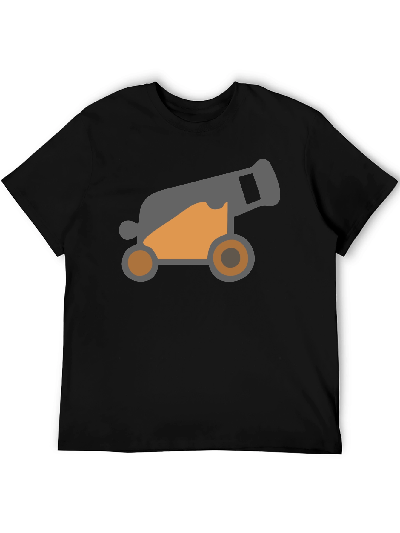 Cannon Graphic Tee - Classic Black Cotton Shirt