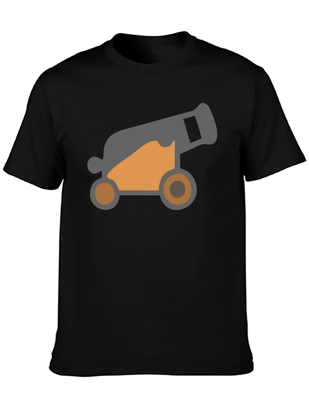 Cannon Graphic Tee - Classic Black Cotton Shirt
