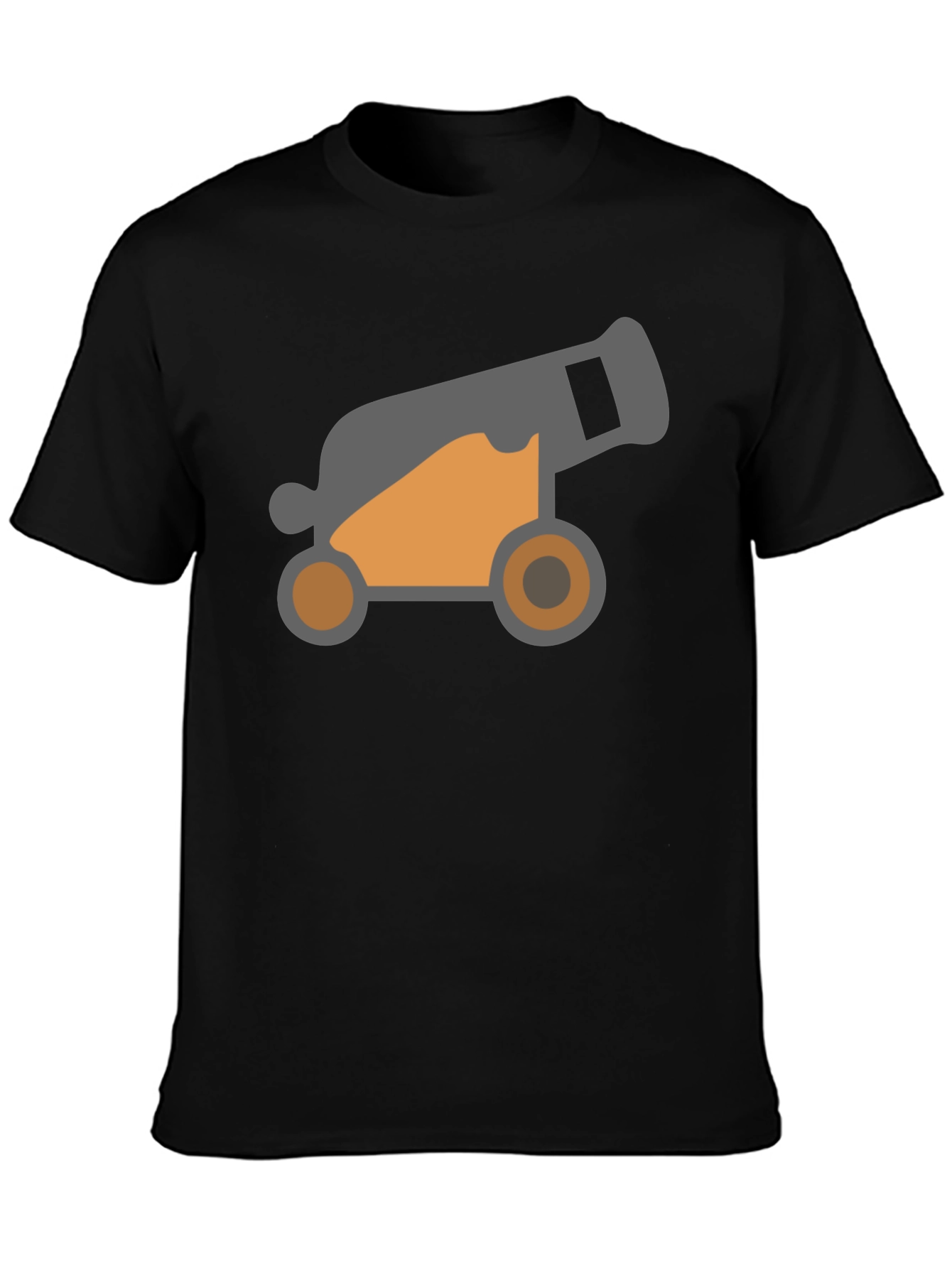Cannon Graphic Tee - Classic Black Cotton Shirt