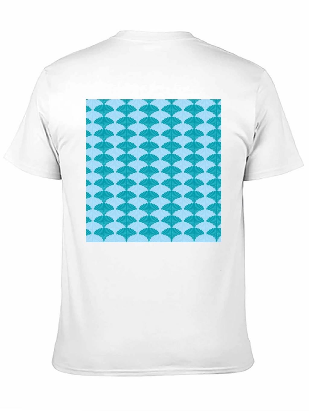 Fan Pattern Tee - Stylish Graphic Print T-Shirt