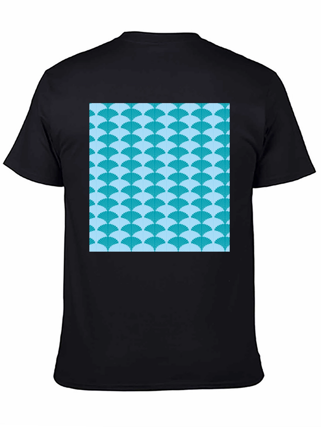 Fan Pattern Tee - Stylish Graphic Print T-Shirt