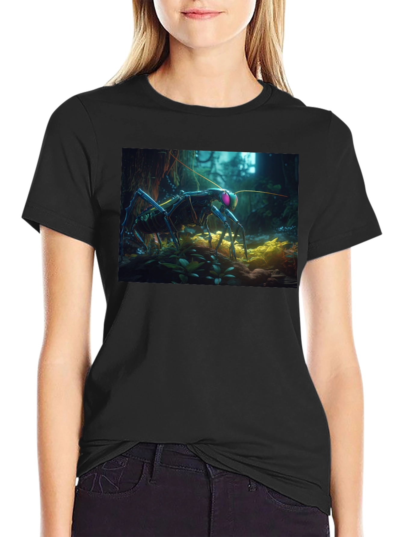 Surreal Bug Graphic Tee - Unique Design