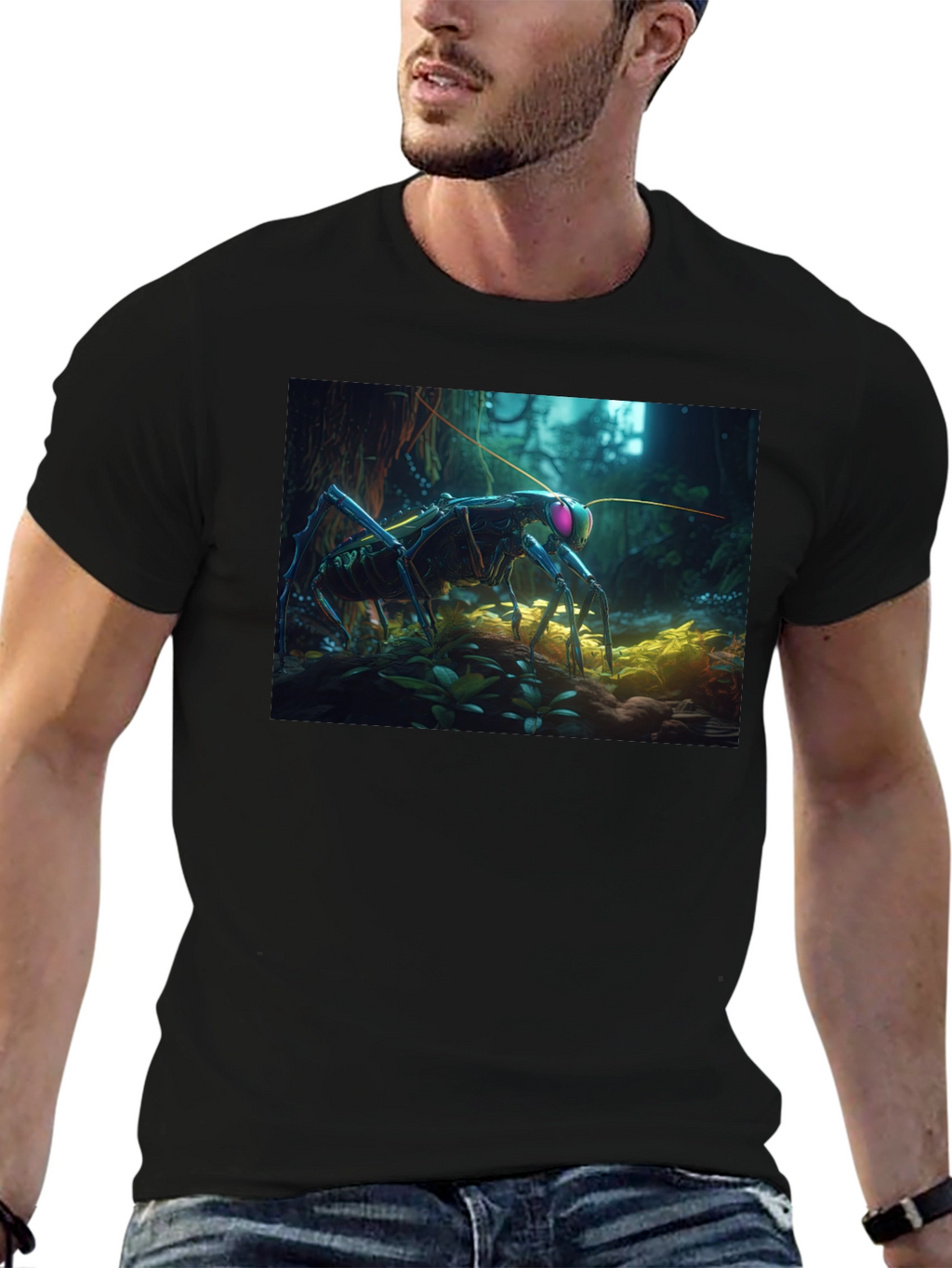 Surreal Bug Graphic Tee - Unique Design