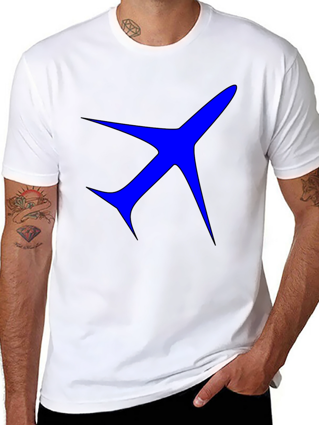 Airplane Graphic Black T-Shirt