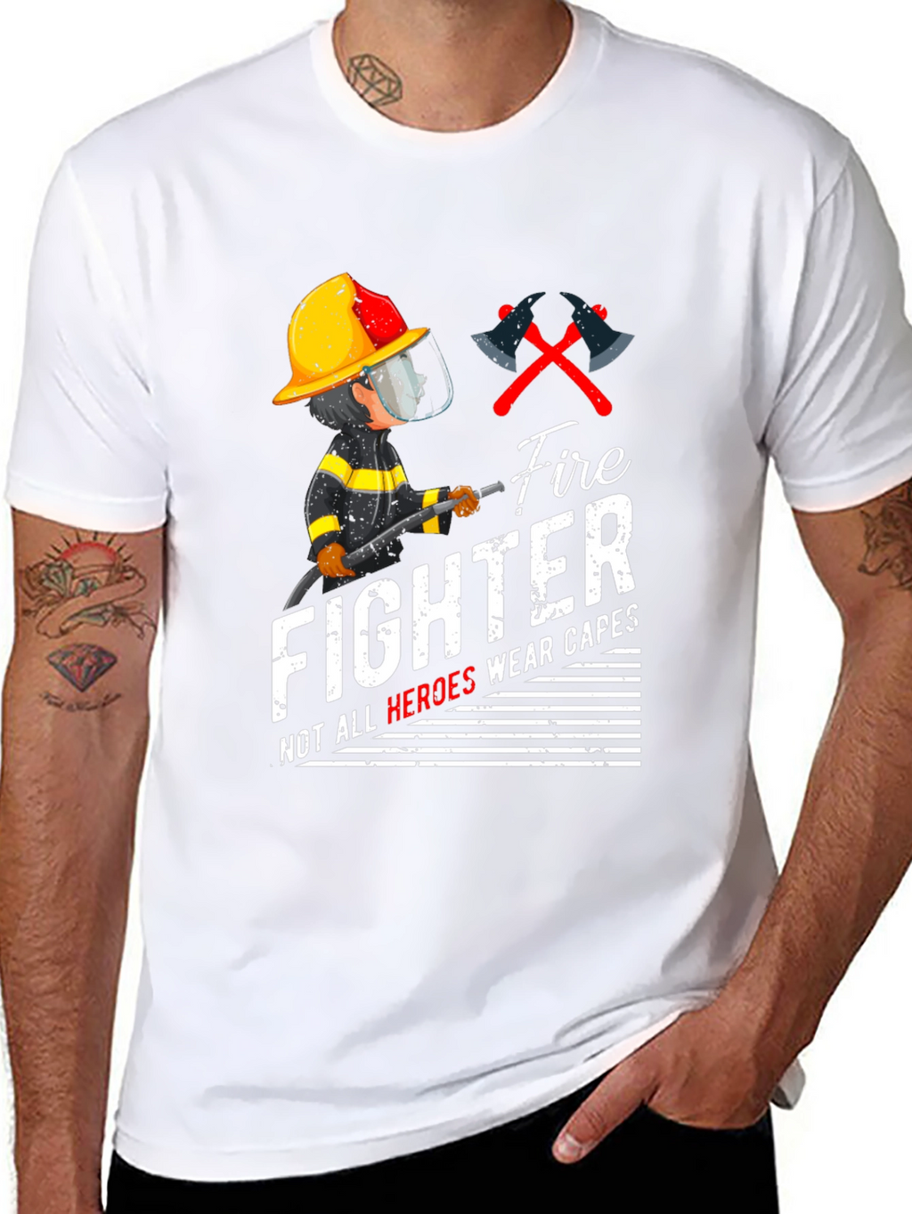 Firefighter Heroes Graphic T-Shirt