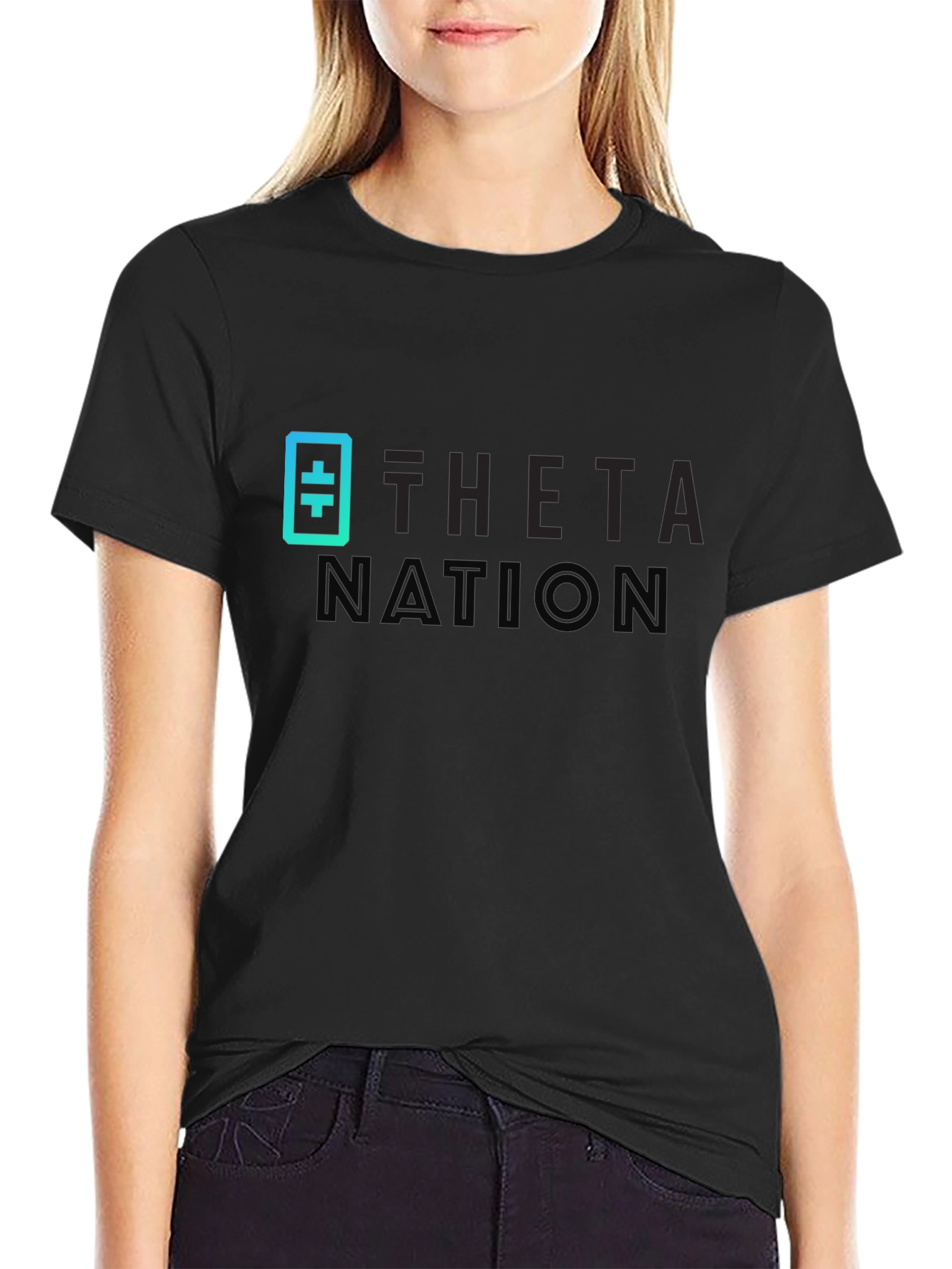 Theta Nation Black T-Shirt