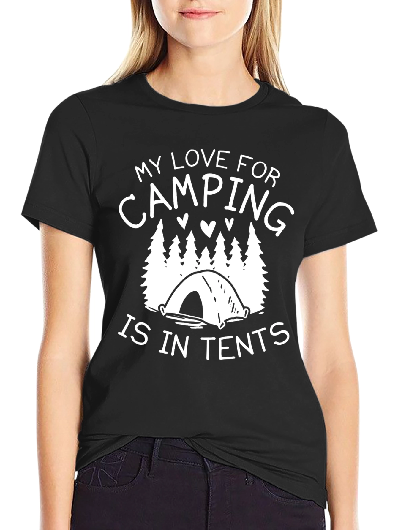 Camping Lover T-Shirt - My Love For Camping Is In Tents