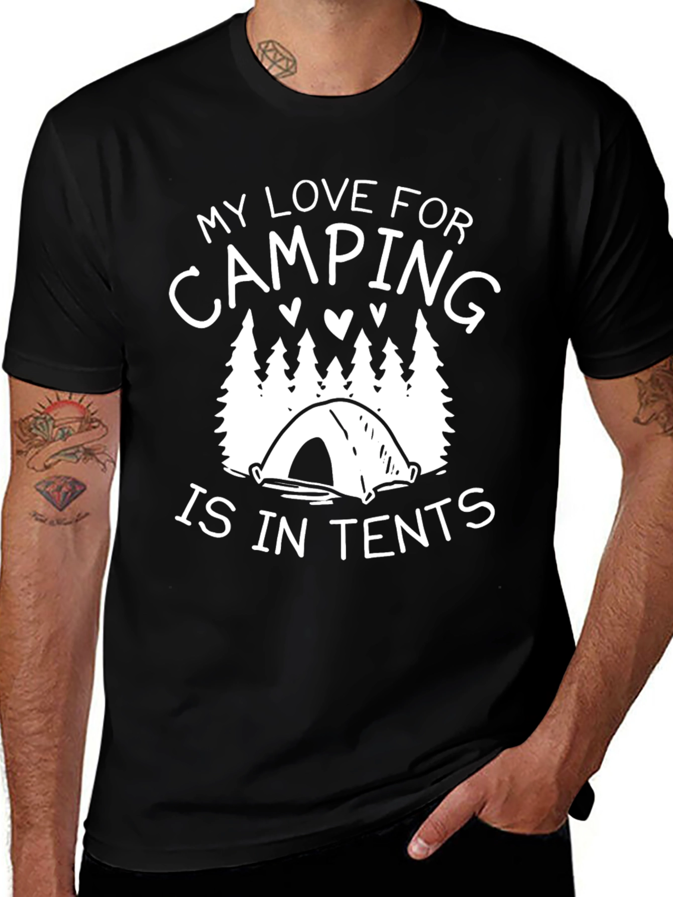 Camping Lover T-Shirt - My Love For Camping Is In Tents
