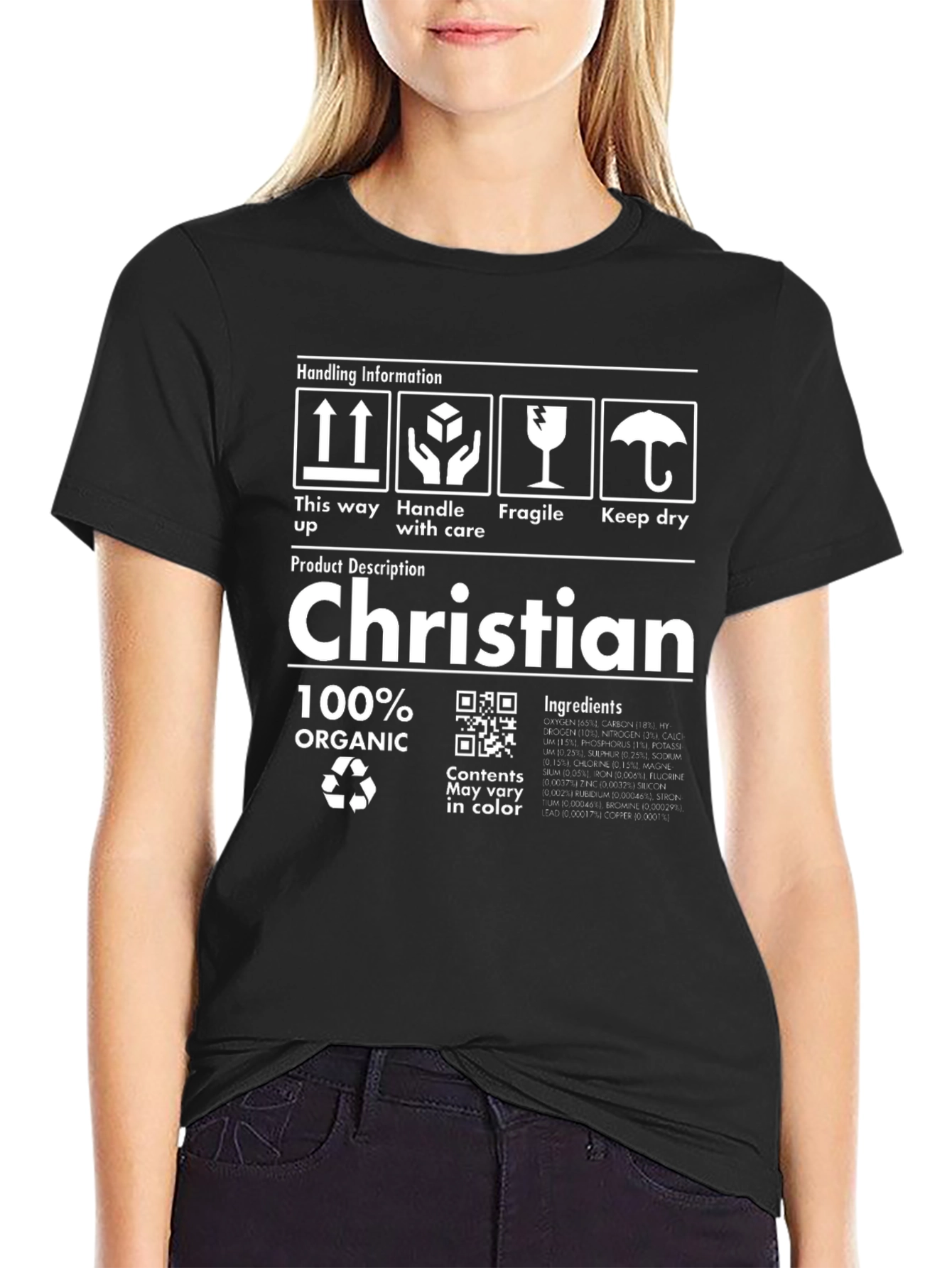 Christian T-Shirt: Organic & Fragile - Handle With Care
