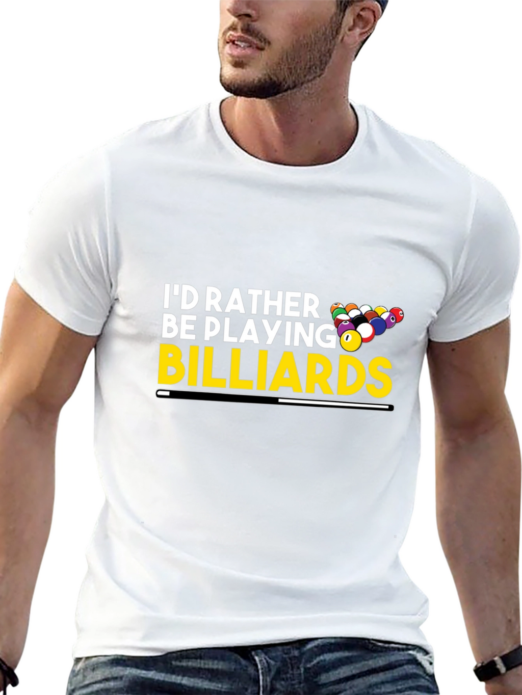 Billiards Player T-Shirt - Id Rather Be Playing
