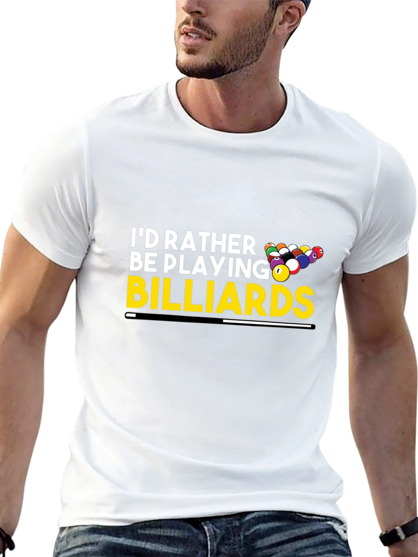 Billiards Player T-Shirt - Id Rather Be Playing