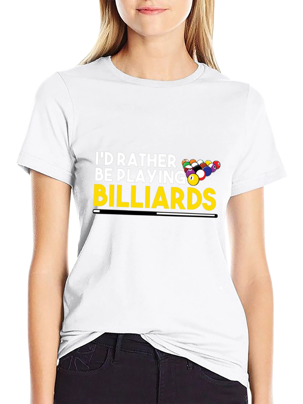 Billiards Player T-Shirt - Id Rather Be Playing