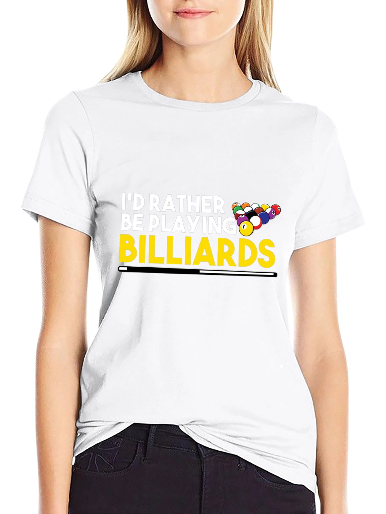 Billiards Player T-Shirt - Id Rather Be Playing