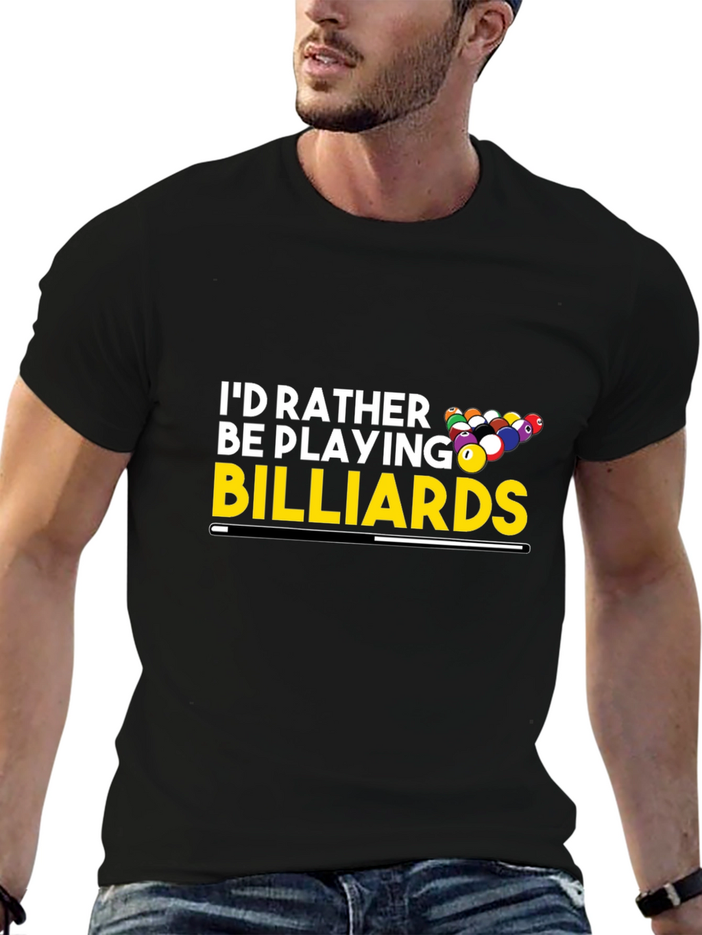 Billiards Player T-Shirt - Id Rather Be Playing