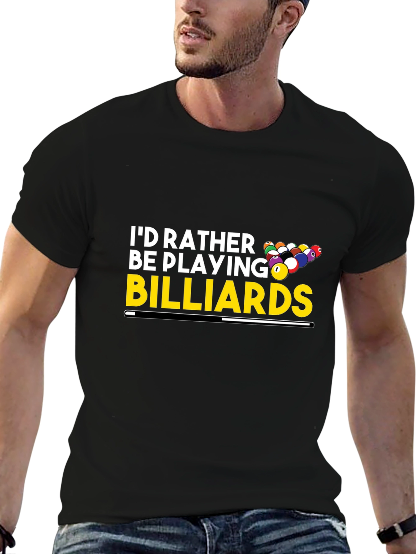 Billiards Player T-Shirt - Id Rather Be Playing