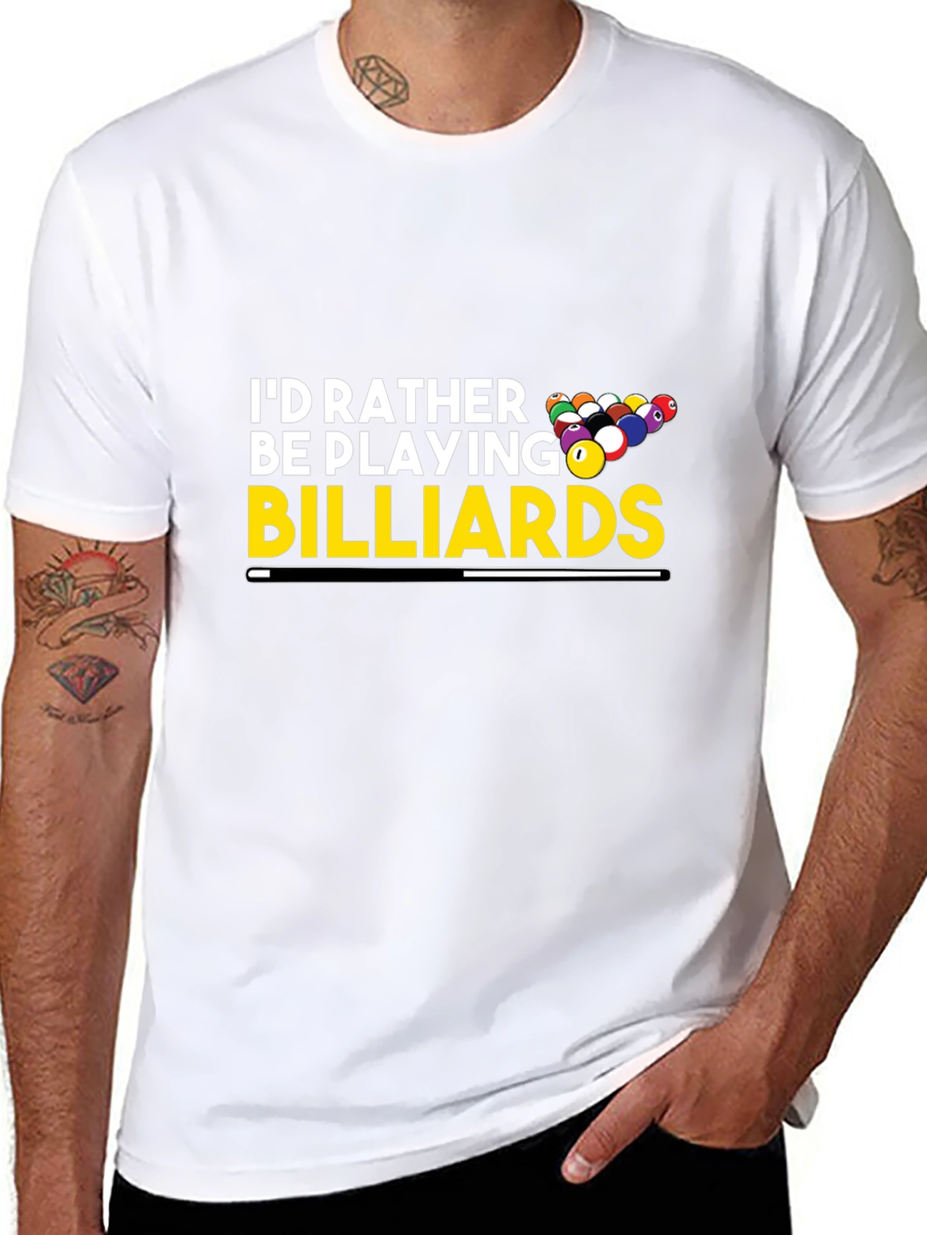 Billiards Player T-Shirt - Id Rather Be Playing