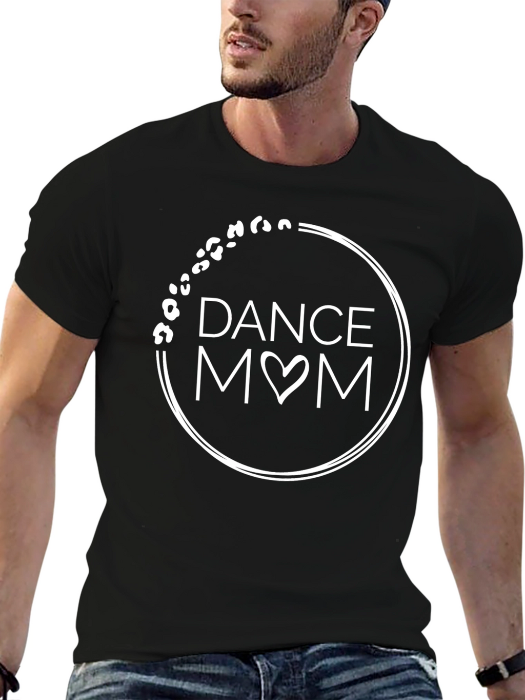 Dance Mom T-Shirt - Leopard Print Circle