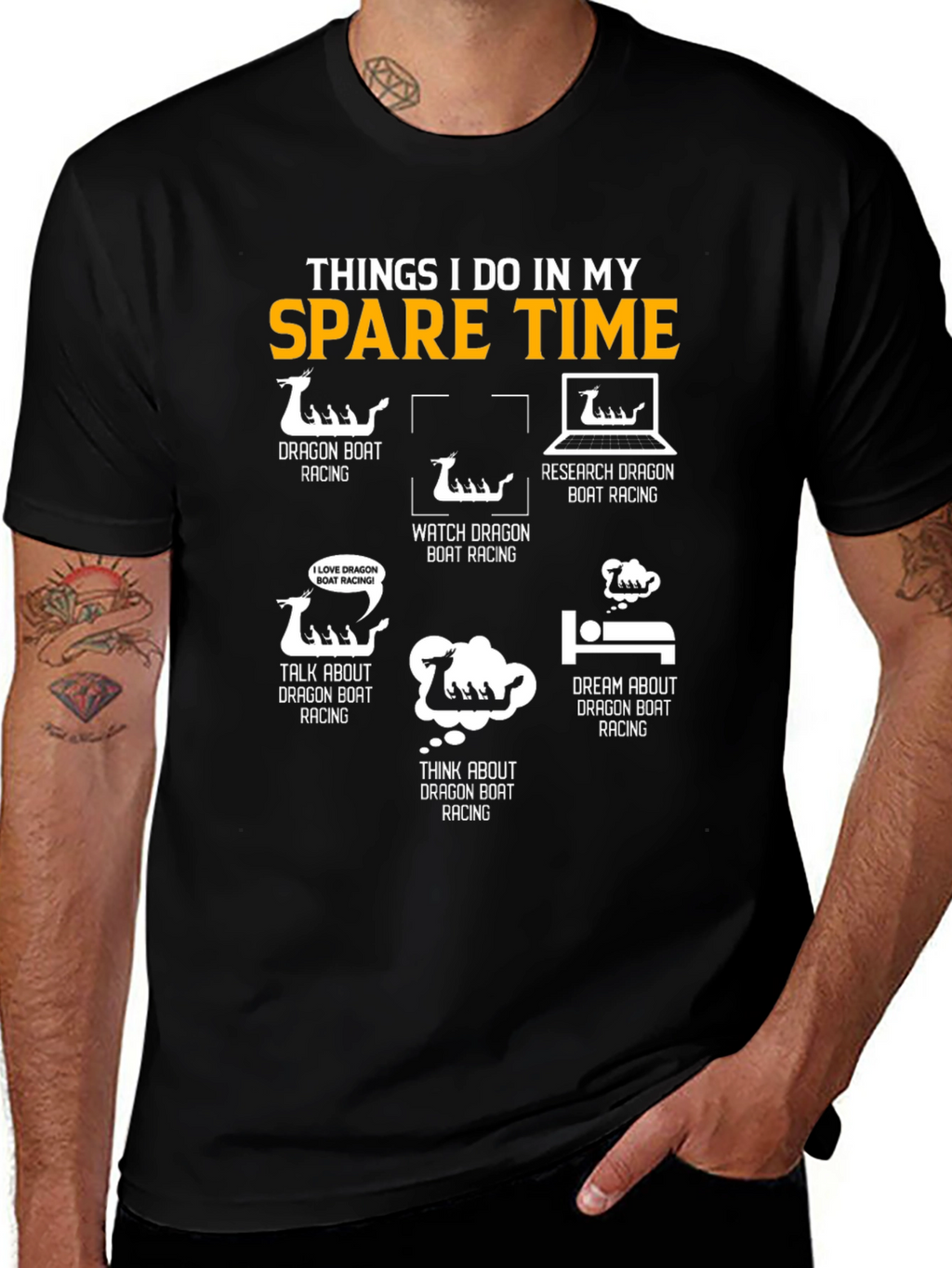 Dragon Boat Racing Spare Time Graphic Tee