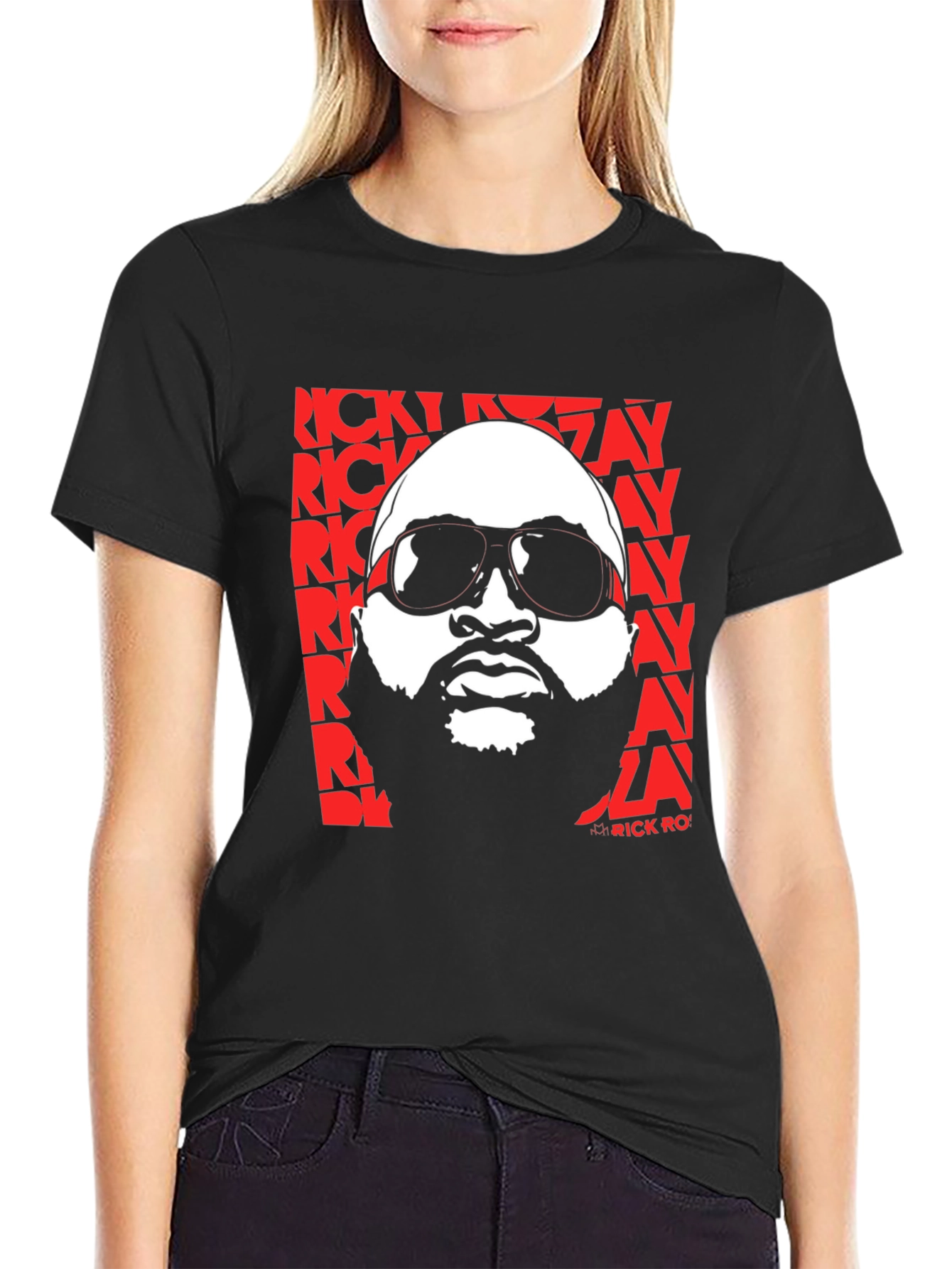 Rick Ross Graphic Print Crew Neck T-Shirt