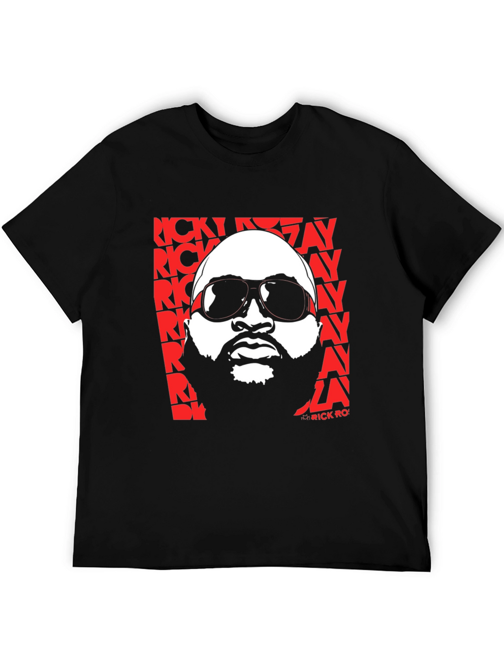Rick Ross Graphic Print Crew Neck T-Shirt