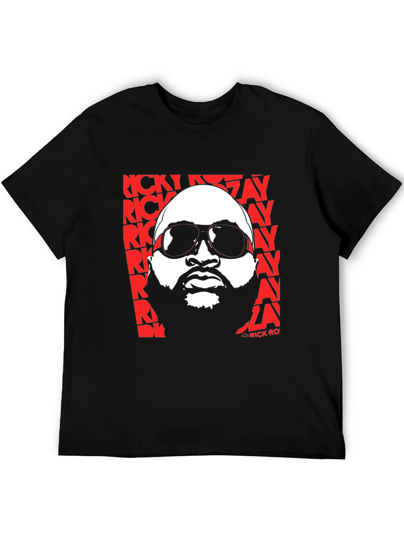 Rick Ross Graphic Print Crew Neck T-Shirt