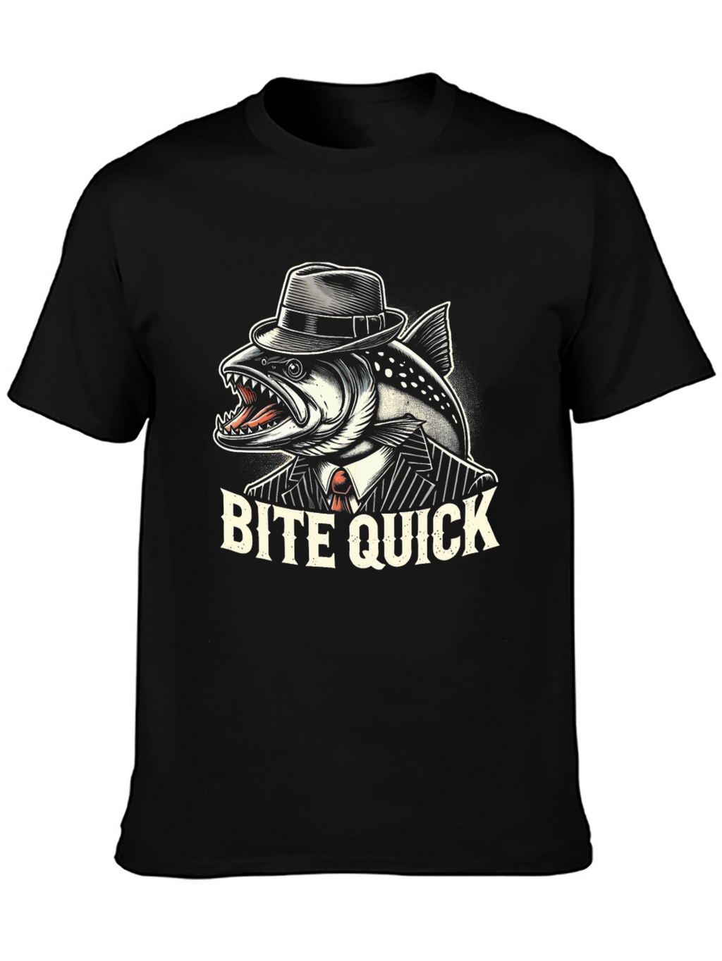 Bite Quick Fish Graphic T-Shirt