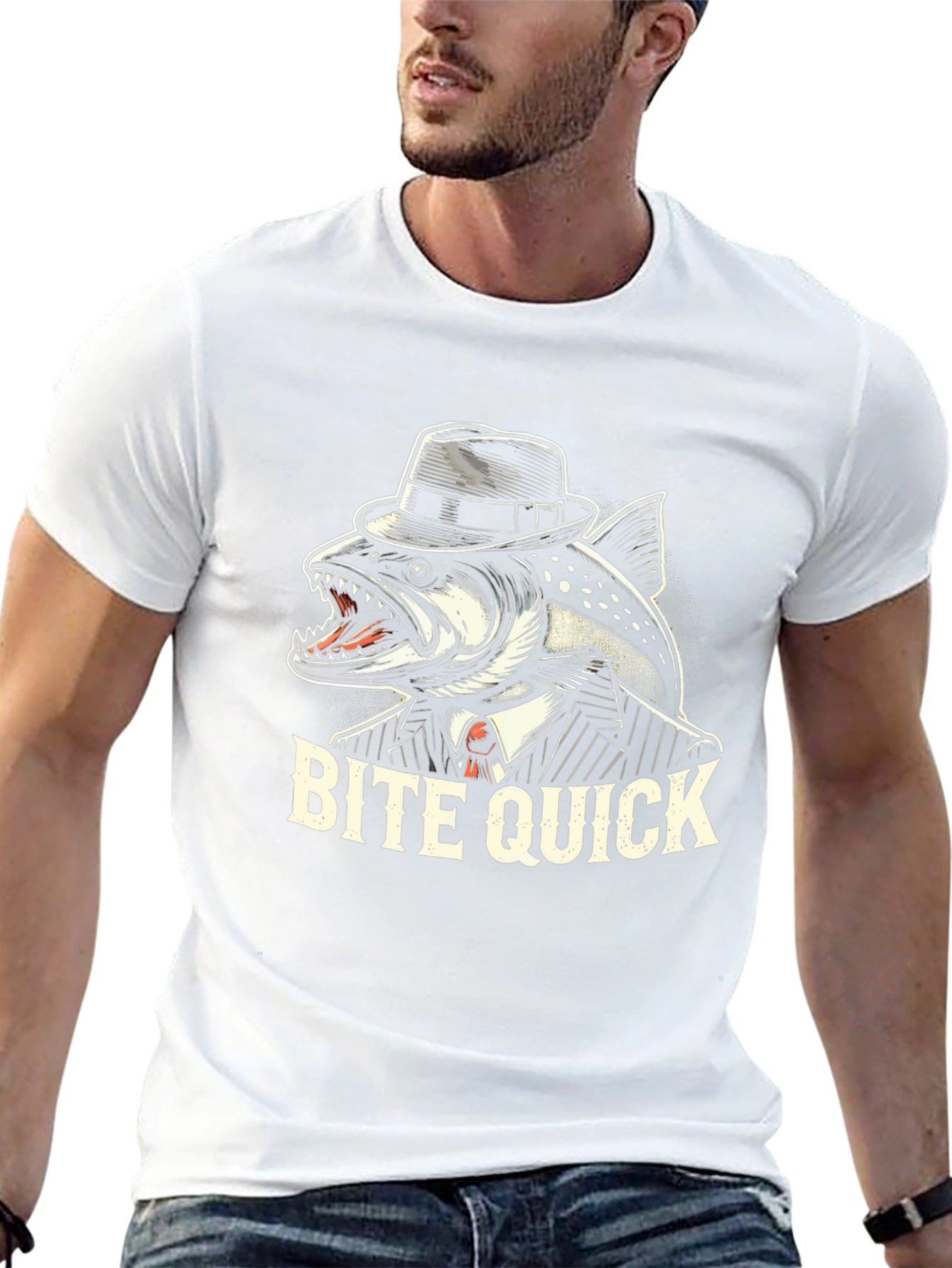 Bite Quick Fish Graphic T-Shirt