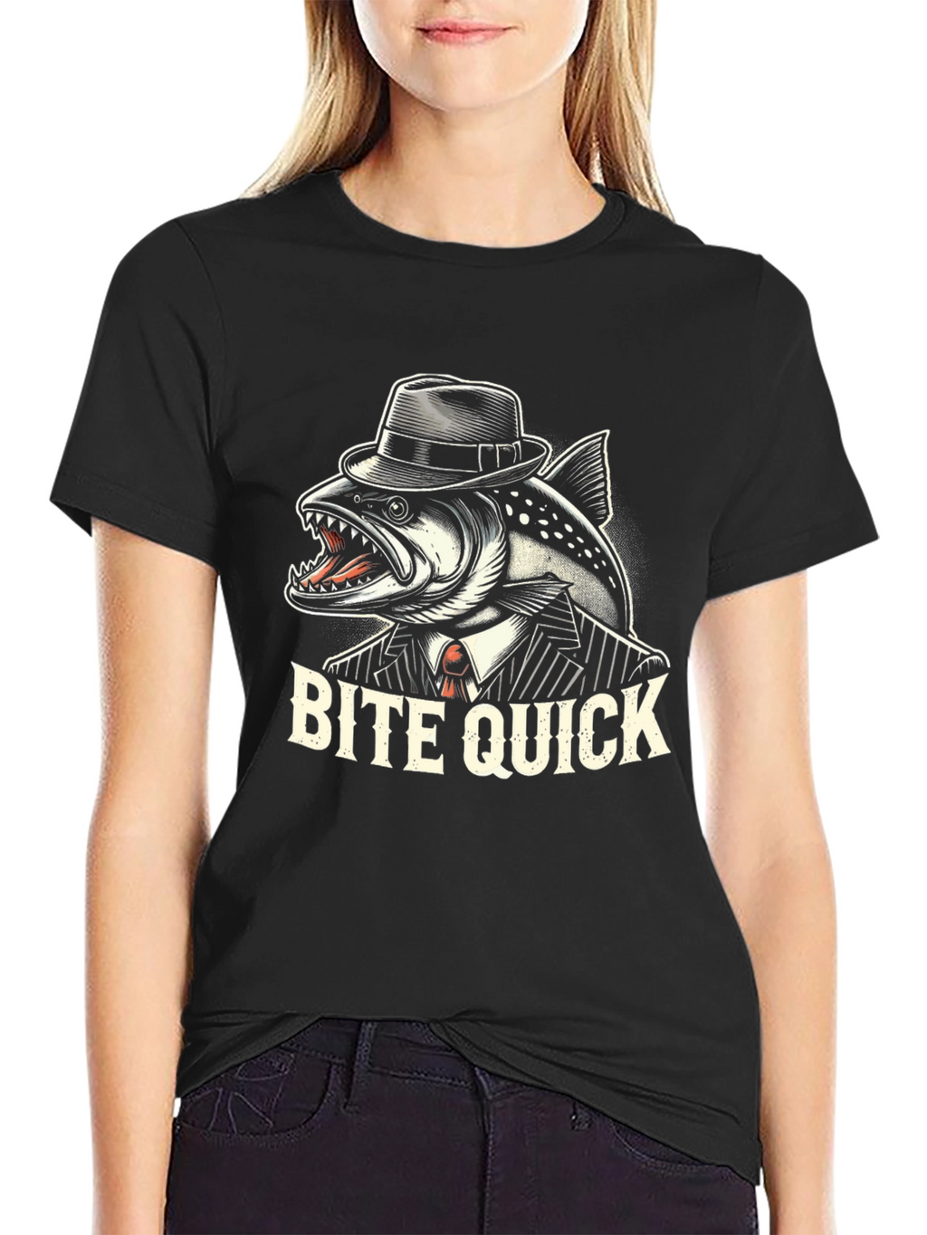 Bite Quick Fish Graphic T-Shirt