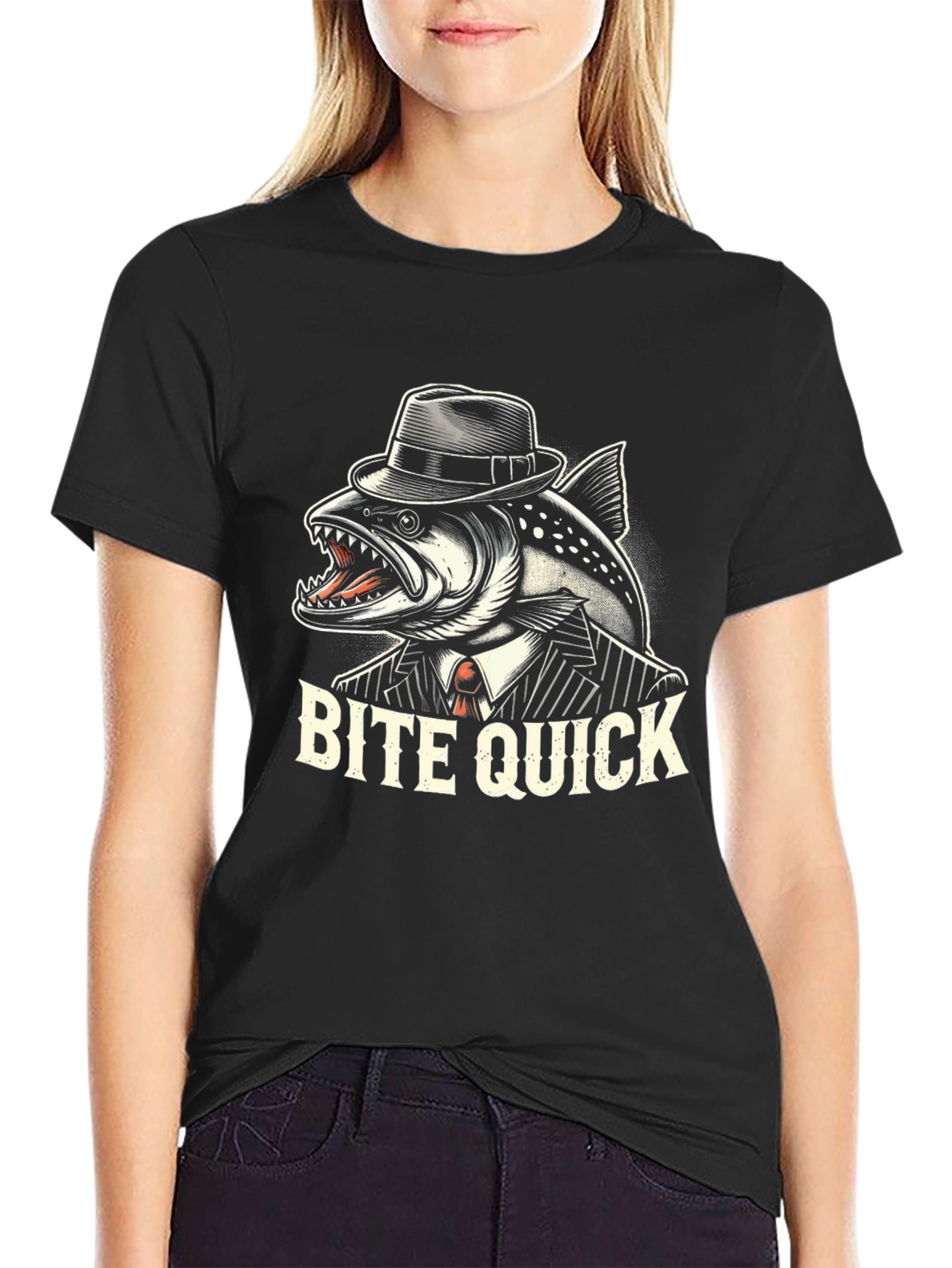 Bite Quick Fish Graphic T-Shirt
