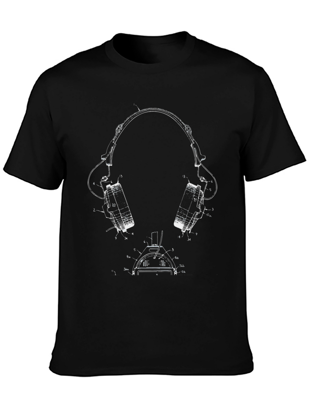 Headphones Blueprint T-Shirt