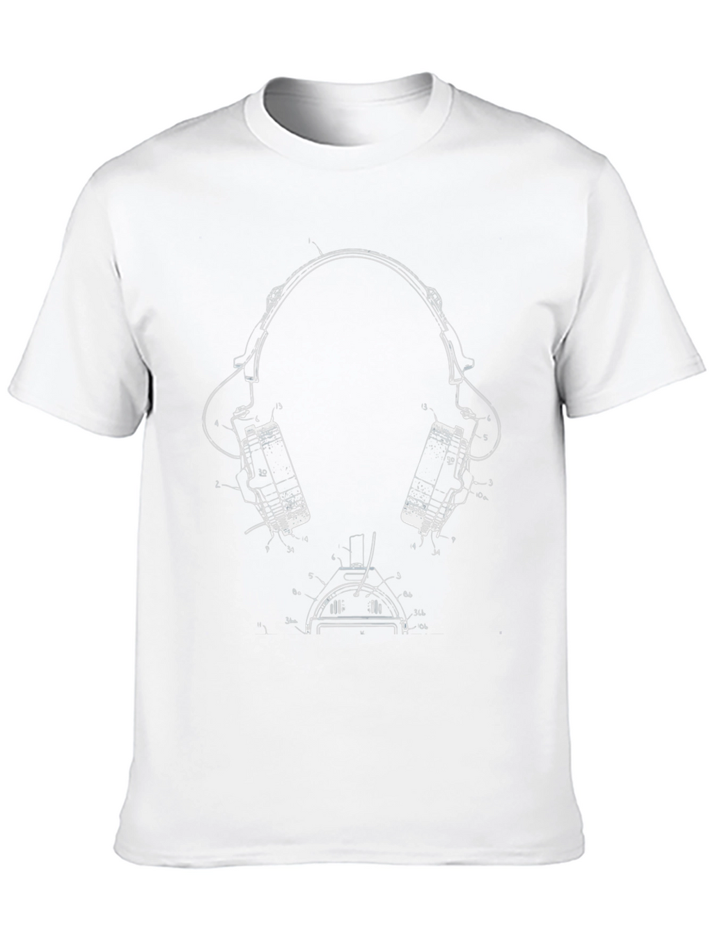 Headphones Blueprint T-Shirt