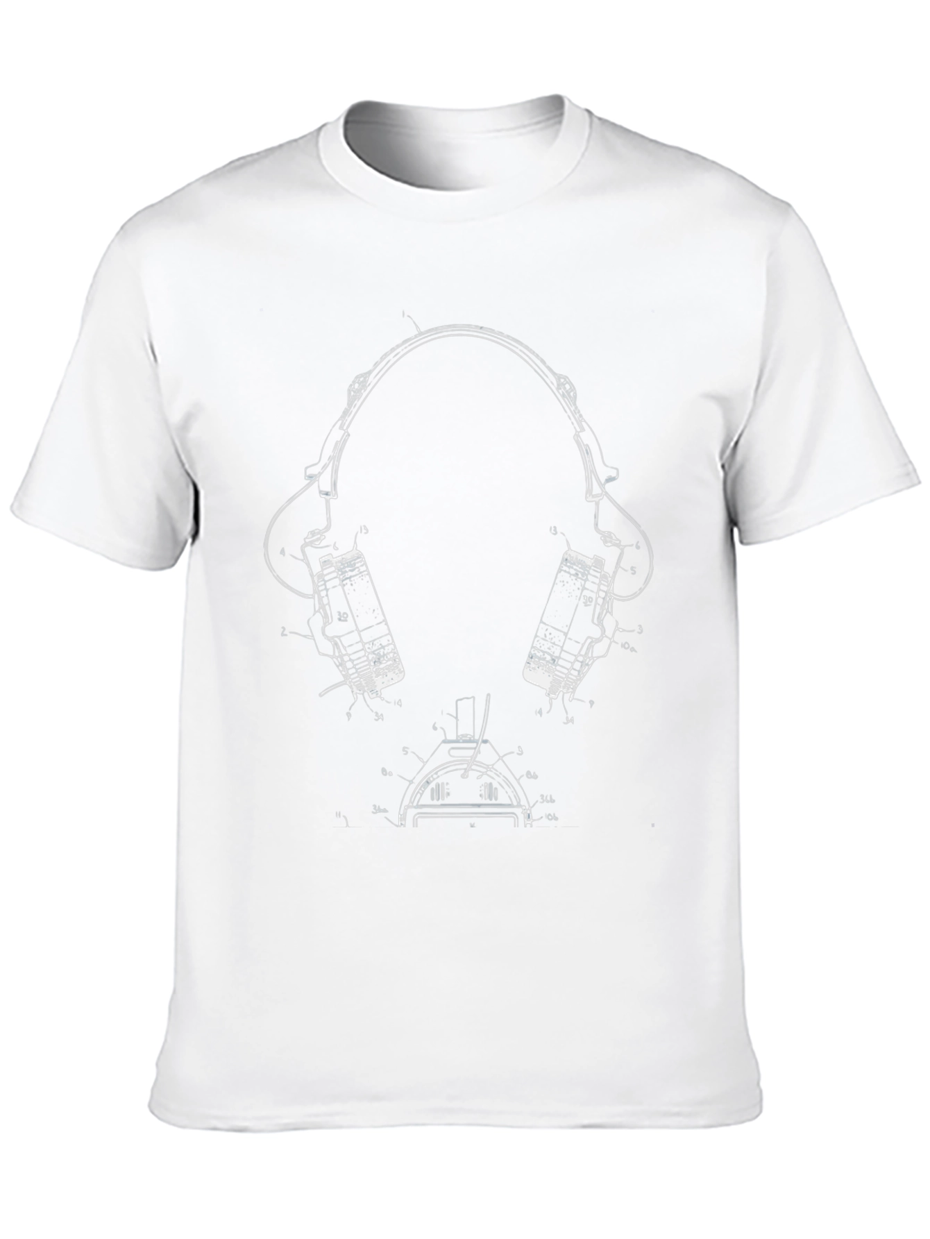 Headphones Blueprint T-Shirt
