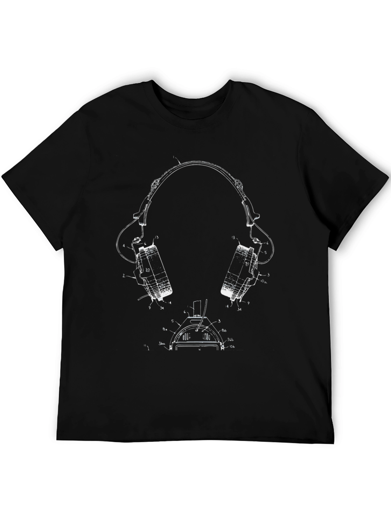 Headphones Blueprint T-Shirt