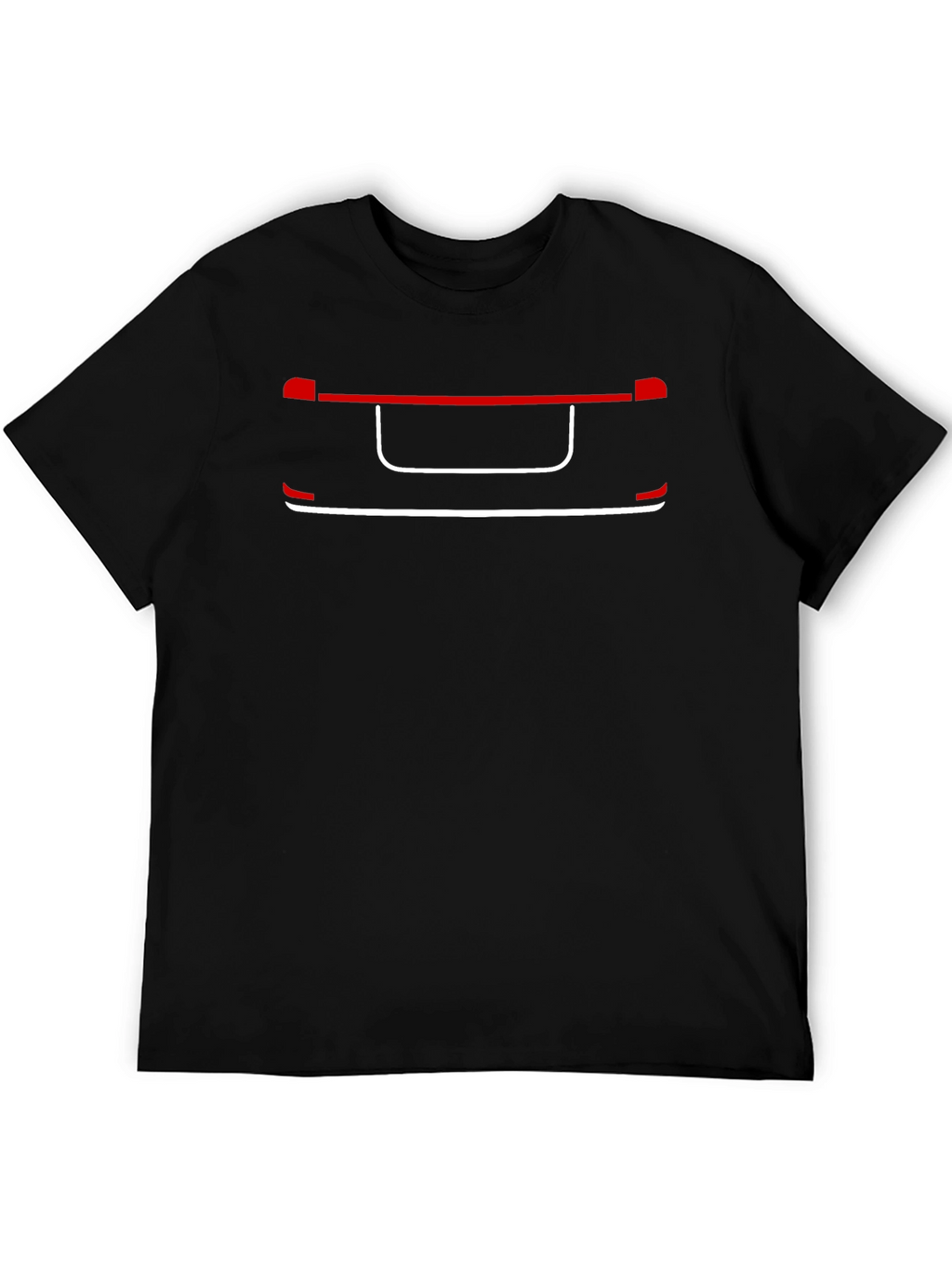 Minimalist Car Outline Black T-Shirt