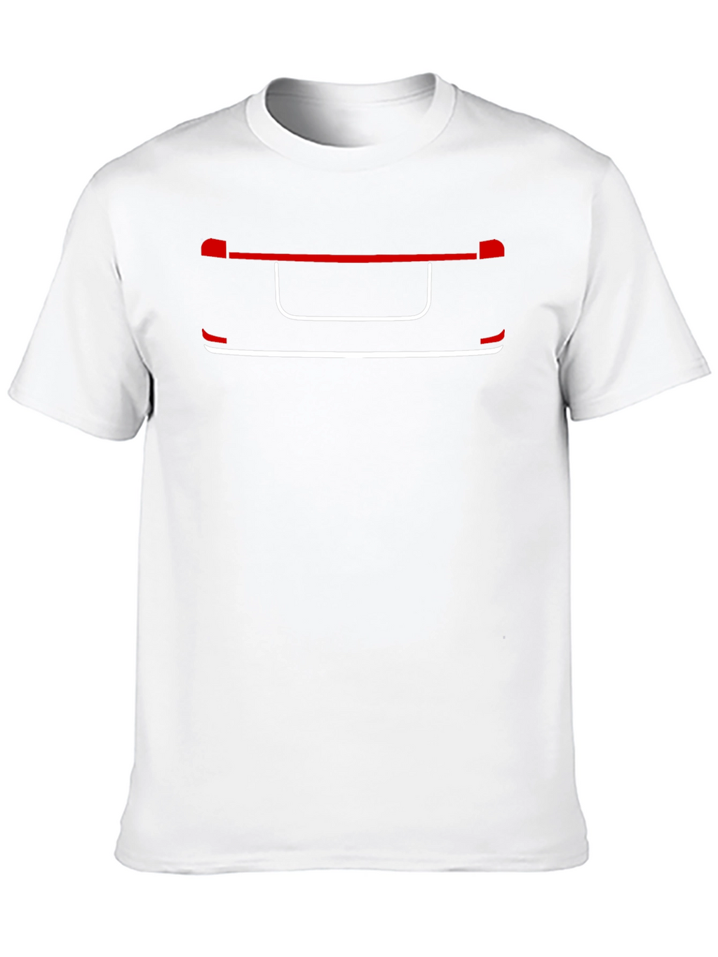 Minimalist Car Outline Black T-Shirt