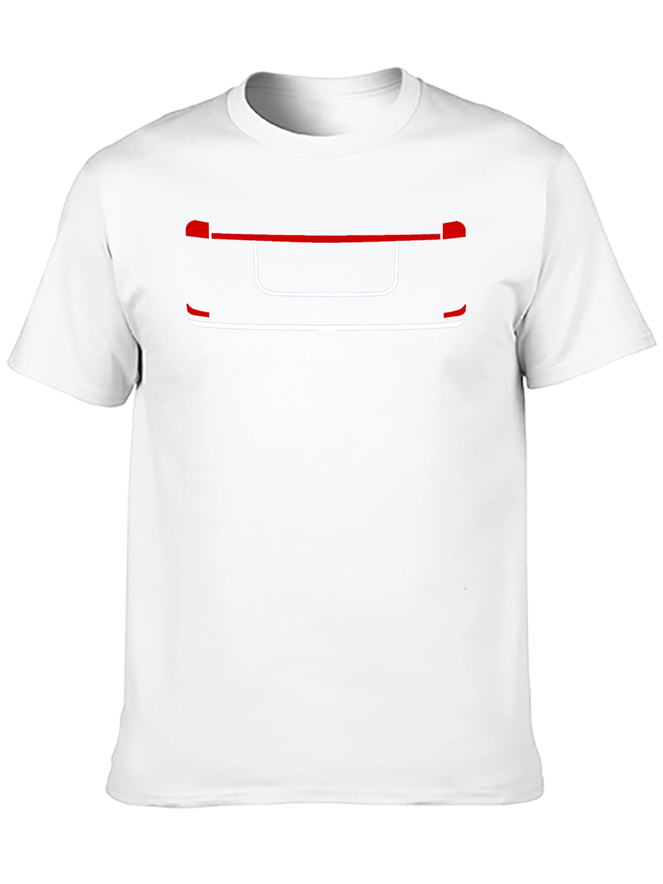 Minimalist Car Outline Black T-Shirt