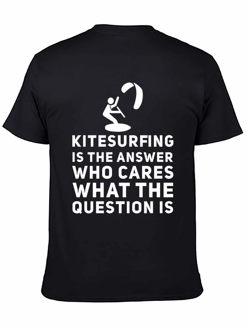 Kitesurfing Answer T-Shirt: Black Graphic Tee