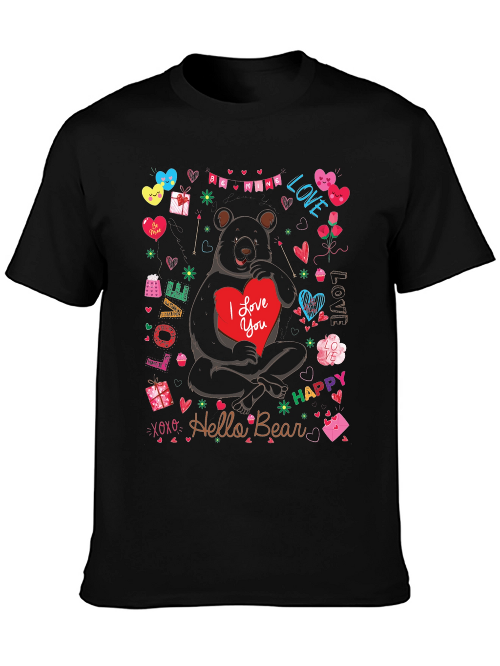 Valentines Day Bear Graphic Tee - Hello Bear!