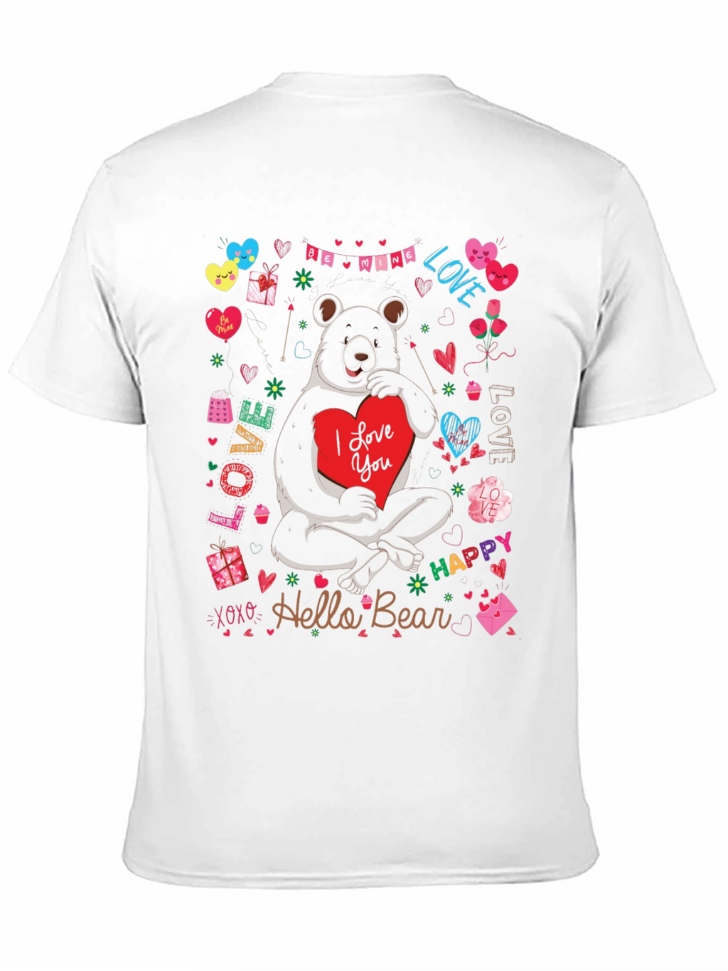 Valentines Day Bear Graphic Tee - Hello Bear!