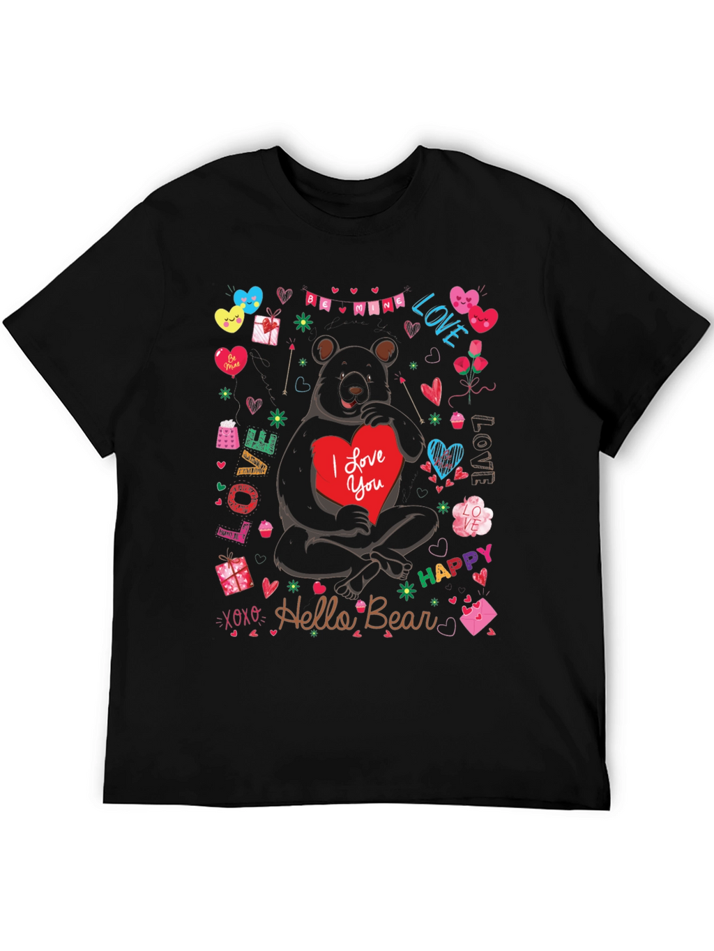 Valentines Day Bear Graphic Tee - Hello Bear!
