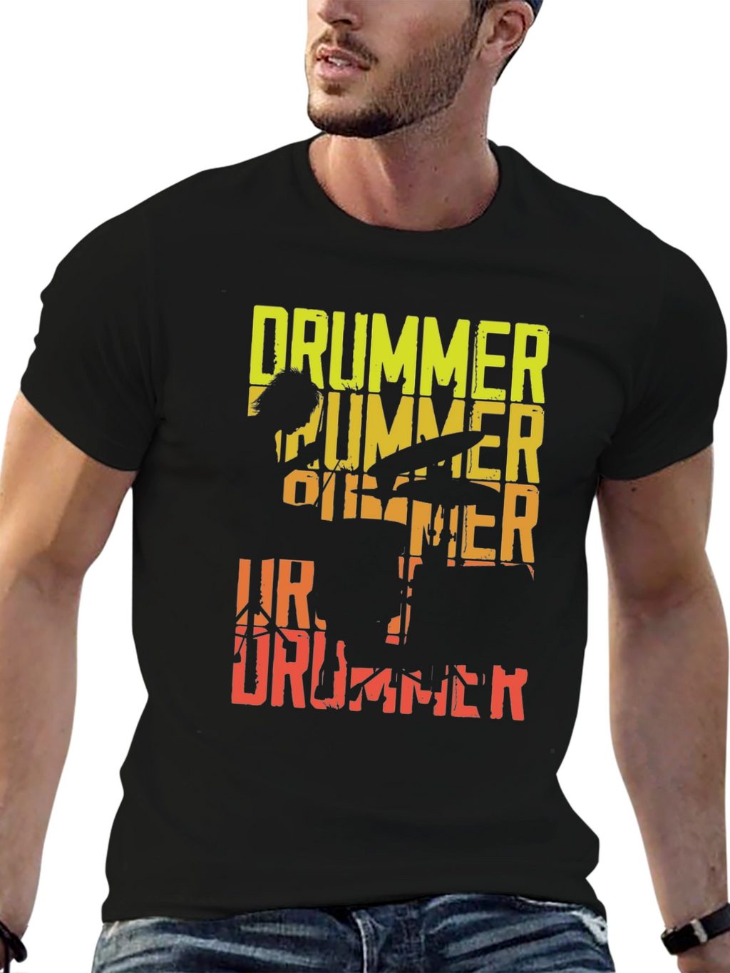 Drummer Graphic Tee - Music Lover T-Shirt