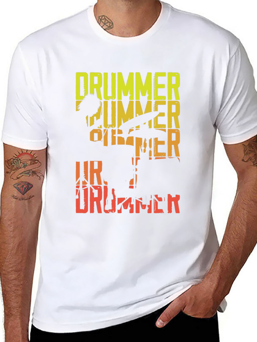 Drummer Graphic Tee - Music Lover T-Shirt