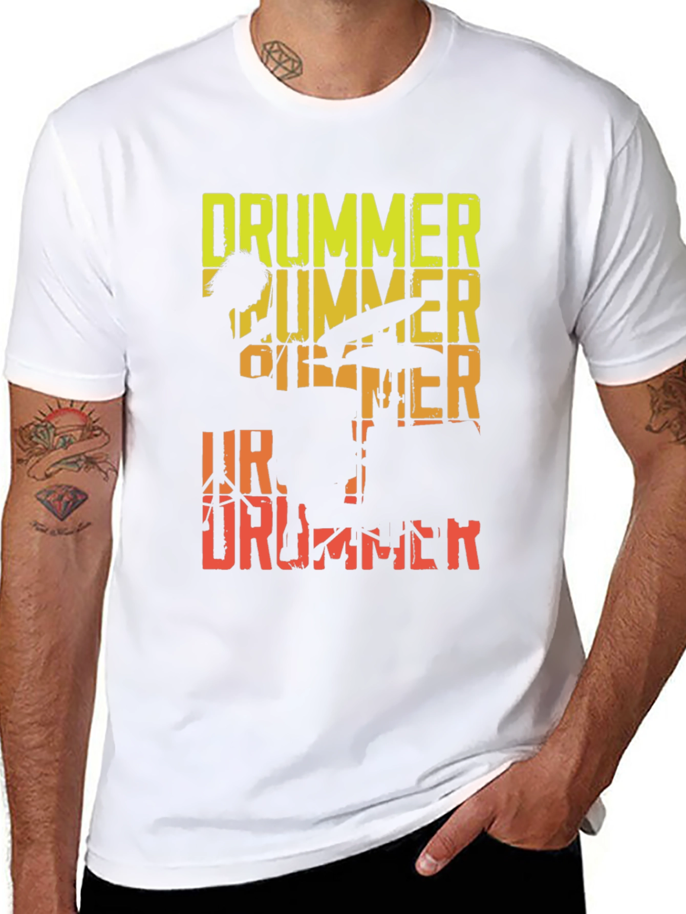 Drummer Graphic Tee - Music Lover T-Shirt