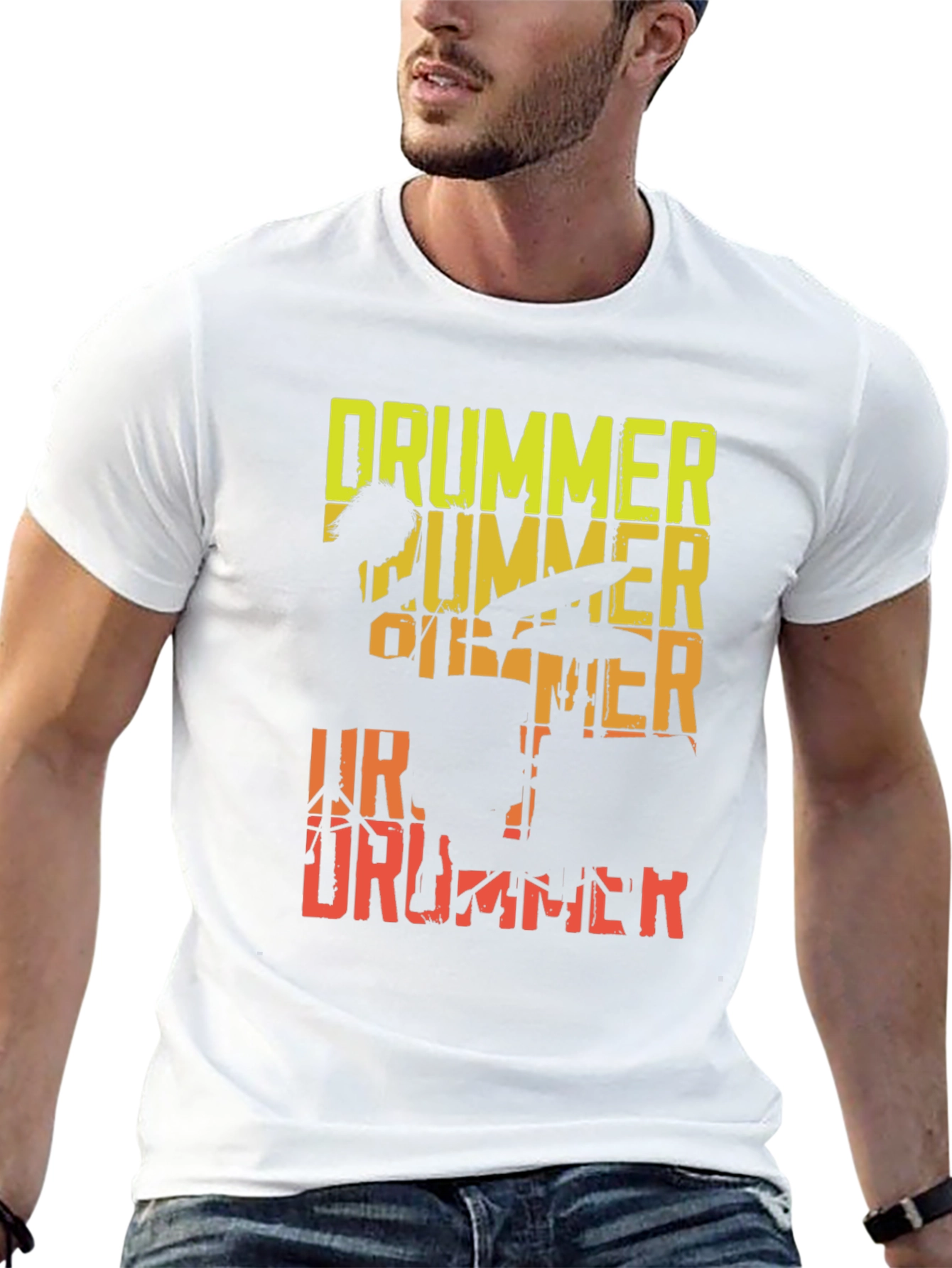 Drummer Graphic Tee - Music Lover T-Shirt