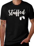 Stuffed Baby Feet T-Shirt Funny Pregnancy Announcement Tee